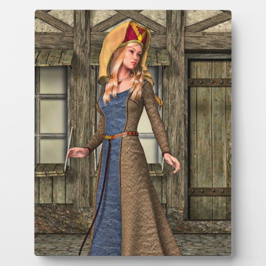 Mittelalterliche Dame Fotoplatte (Vorderseite)