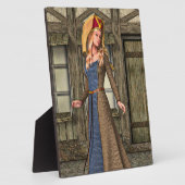 Mittelalterliche Dame Fotoplatte (Seite)