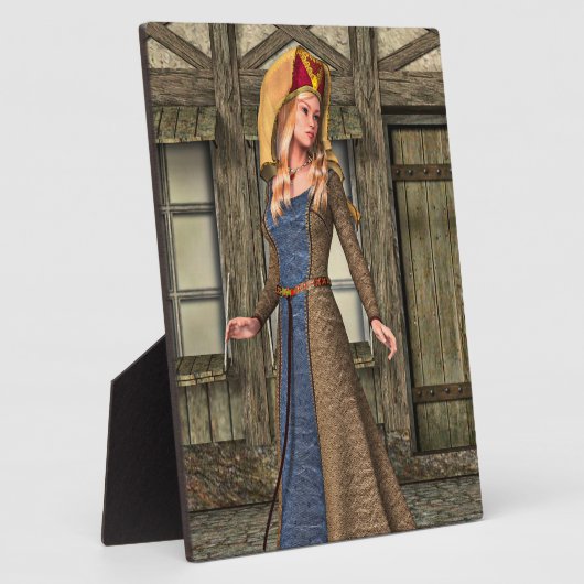 Mittelalterliche Dame Fotoplatte (Seite)