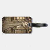 Mittelalterliche Dame Gepäckanhänger (Rückseite horizontal)