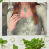 Mittelalterliche Dame Geschirrtuch (Gefaltet)