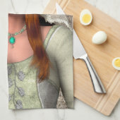 Mittelalterliche Dame Geschirrtuch (Viertel Falte)