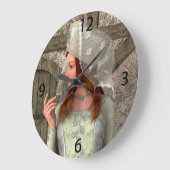 Mittelalterliche Dame Große Wanduhr (Winkel)