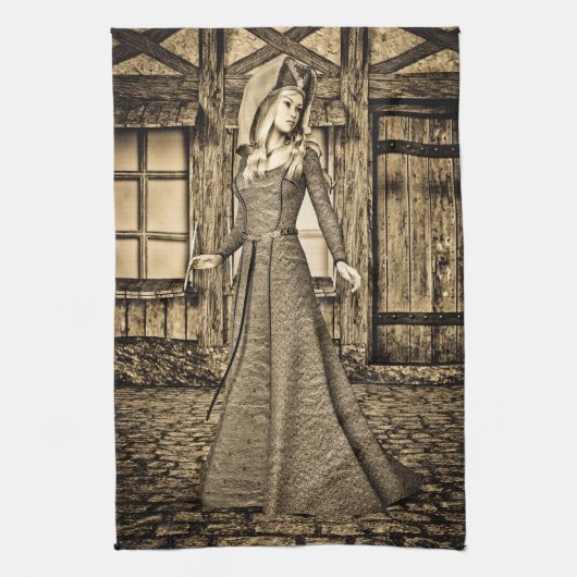 Mittelalterliche Dame Handtuch (Vertikal)