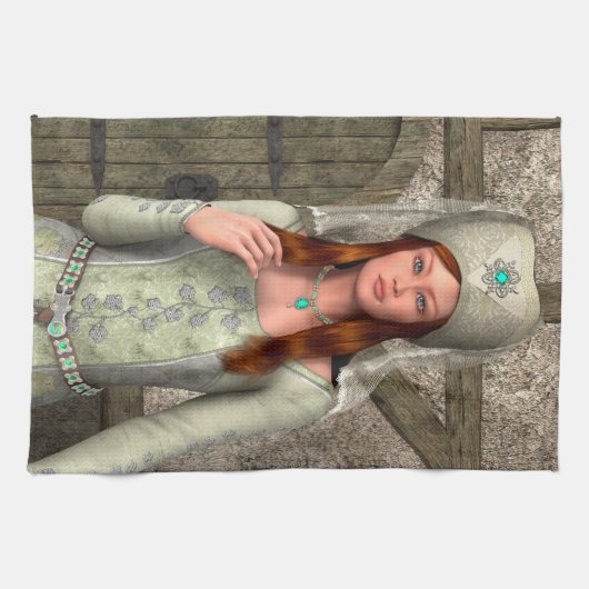 Mittelalterliche Dame Handtuch (Horizontal)