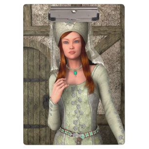 Mittelalterliche Dame Klemmbrett