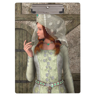 Mittelalterliche Dame Klemmbrett
