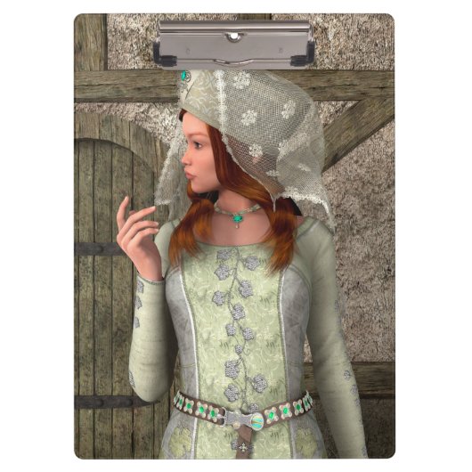 Mittelalterliche Dame Klemmbrett (Vorderseite)