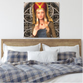 Mittelalterliche Dame Leinwanddruck (Insitu (Schlafzimmer))