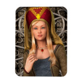Mittelalterliche Dame Magnet (Vertikal)