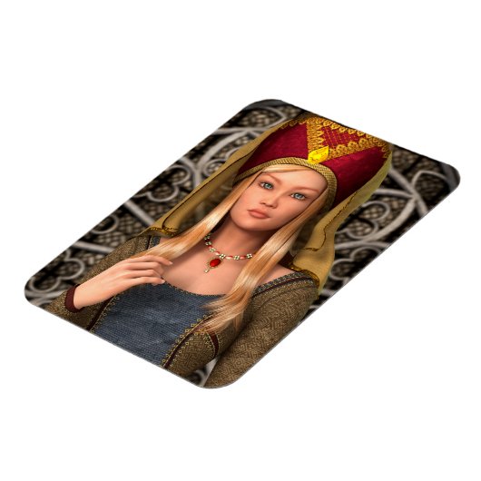 Mittelalterliche Dame Magnet (Linke Seite)