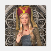 Mittelalterliche Dame Magnet (Vorne)