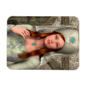 Mittelalterliche Dame Magnet (Horizontal)