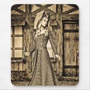 Mittelalterliche Dame Mousepad