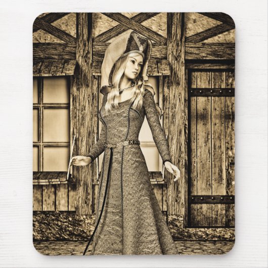 Mittelalterliche Dame Mousepad (Vorne)