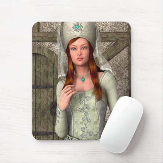 Mittelalterliche Dame Mousepad (Mit Mouse)