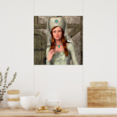 Mittelalterliche Dame Poster (Küche)