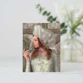 Mittelalterliche Dame Postkarte (Stehend Vorderseite)