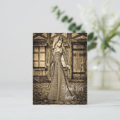 Mittelalterliche Dame Postkarte (Stehend Vorderseite)