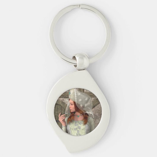 Mittelalterliche Dame Schlüsselanhänger (Vorderseite)