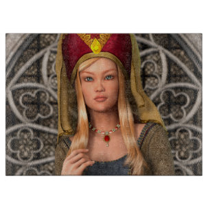 Mittelalterliche Dame Schneidebrett