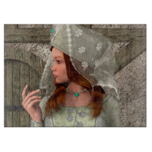 Mittelalterliche Dame Schneidebrett