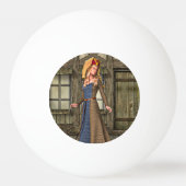 Mittelalterliche Dame Tischtennisball (Rückseite)