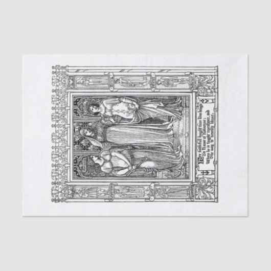 Mittelalterliche Damen Seidenpapier (Vorderseite)