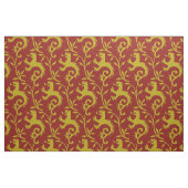Mittelalterliche Dande-Lions auf Rot Stoff (Fat Quarter (45,7 x 55,9 cm))
