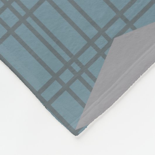 Mittelalterliche Diamanten Slate Gray Blue Fleecedecke (Ecke)