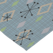 Mittelalterliche Diamanten Slate Gray Blue Kurzer Tischläufer (Ecke)