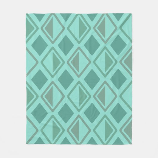 Mittelalterliche Diamanten Türkis Fleecedecke (Vorderseite)