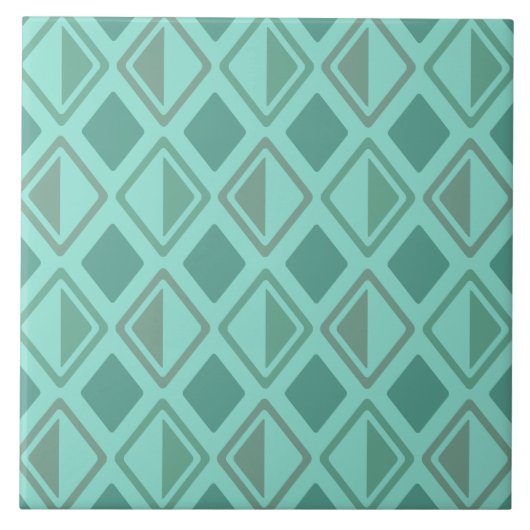 Mittelalterliche Diamanten Türkis Fliese (Vorderseite)