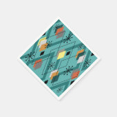 Mittelalterliche Diamanten Türkis Serviette (Ecke)