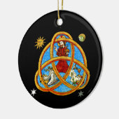 Mittelalterliche Dreifaltigkeit Gott, Jesus & Heil Keramik Ornament (Links)