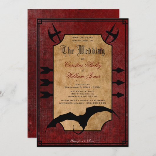 Mittelalterliche Einladung (Vorne/Hinten)