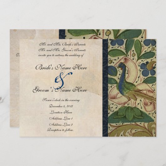 Mittelalterliche Einladung (Vorne/Hinten)