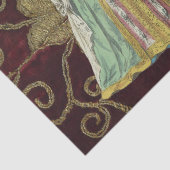 Mittelalterliche Elegante mit Goldener Stickerei - Seidenpapier (Detail)