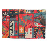 Mittelalterliche Eleganz: Nahtloses Muster Kissenbezug (Rückseite)