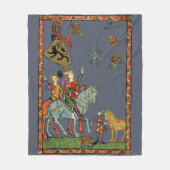 Mittelalterliche Entenjagd mit Falken? Fleecedecke (Vorderseite)