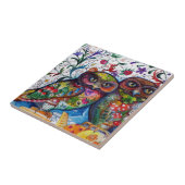 Mittelalterliche Eulen 1 Fliese (Seite)