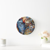Mittelalterliche Eulen Runde Wanduhr (Zuhause)