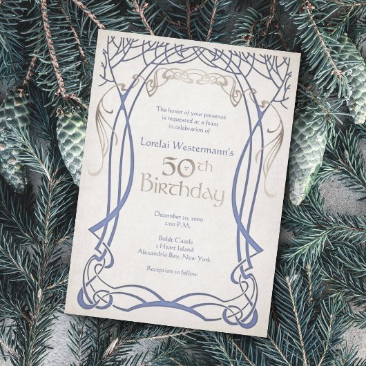 Mittelalterliche Fantasie 50. Geburtstag Einladung