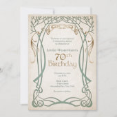 Mittelalterliche Fantasie 70. Geburtstag Einladung (Vorderseite)