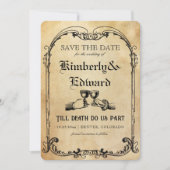 Mittelalterliche Fantasie Mittelalter Gravur Save The Date (Vorderseite)