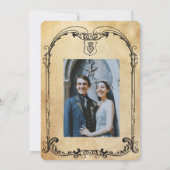 Mittelalterliche Fantasie Mittelalter Gravur Save The Date (Rückseite)