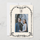 Mittelalterliche Fantasie Mittelalter Gravur Save The Date (Rückseite)