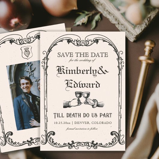Mittelalterliche Fantasie Mittelalter Gravur Save The Date