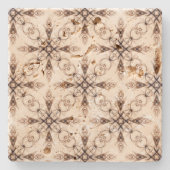 Mittelalterliche Fantasy Fraktal Art Steinuntersetzer (Vorderseite)