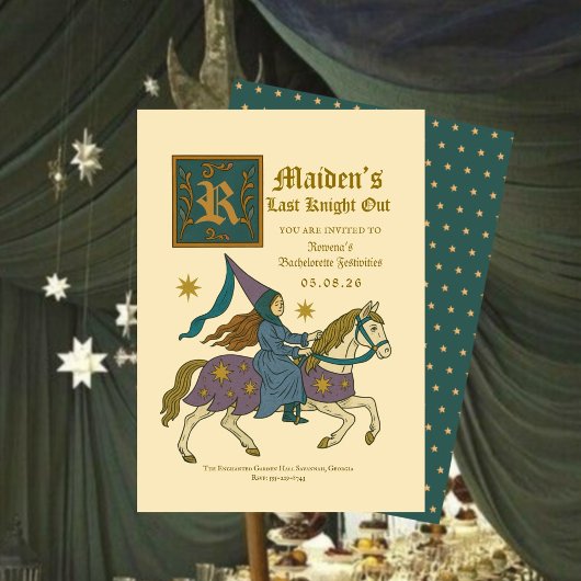 Mittelalterliche Fantasy "Letzter Ritter Junggese Einladung
